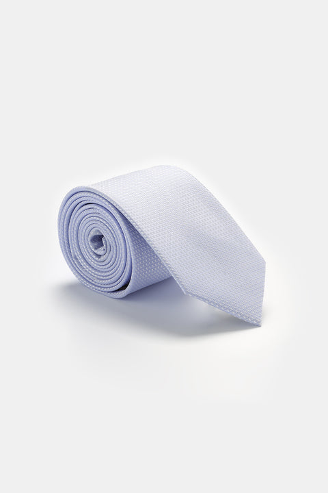 Jacquard Tie 7 cm Off White