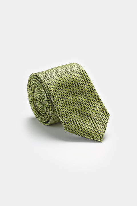 Jacquard Tie 7 cm Light Green