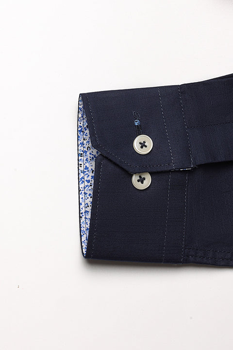 Semi Classic Shirt Slim Fit 100% Cotton Dark Blue