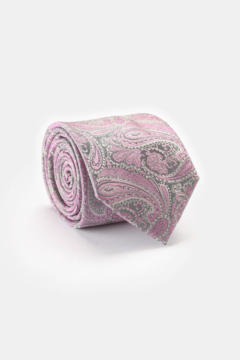 Jacquard Tie 7 cm Rose