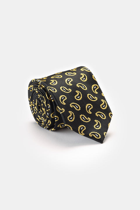 Jacquard Tie 6 cm Black