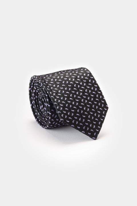 Jacquard Tie 7 cm Black