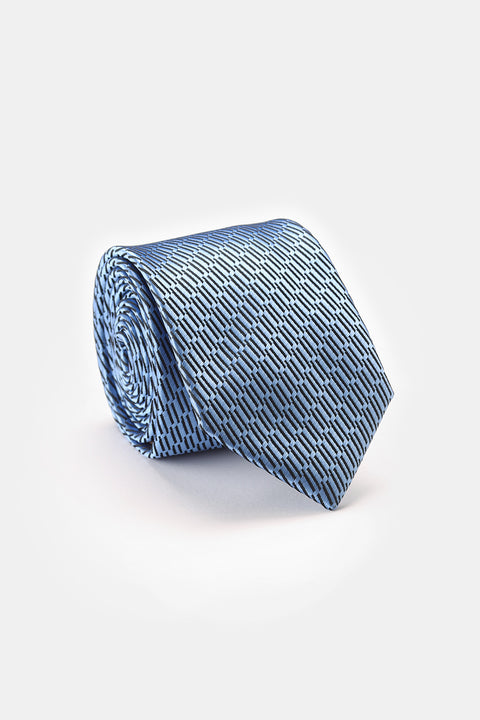 Jacquard Tie 7 cm Light Blue