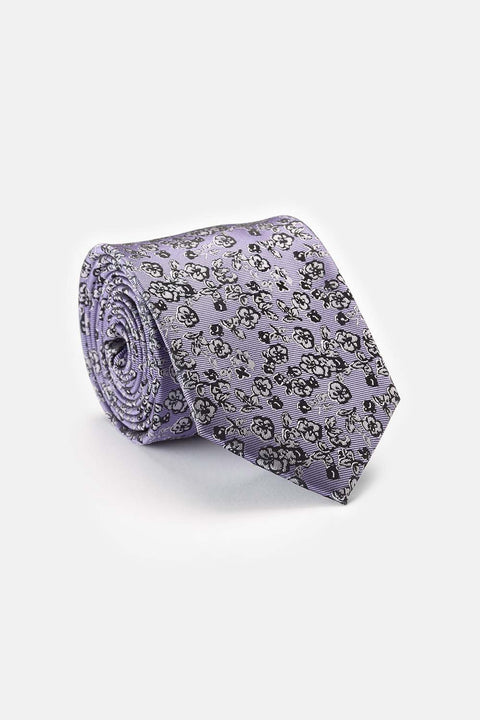 Jacquard Tie 7 cm Light Purple