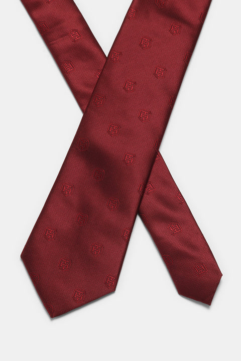Jacquard Tie 6 cm Maroon