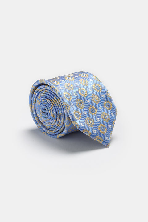 Jacquard Tie 6 cm Blue