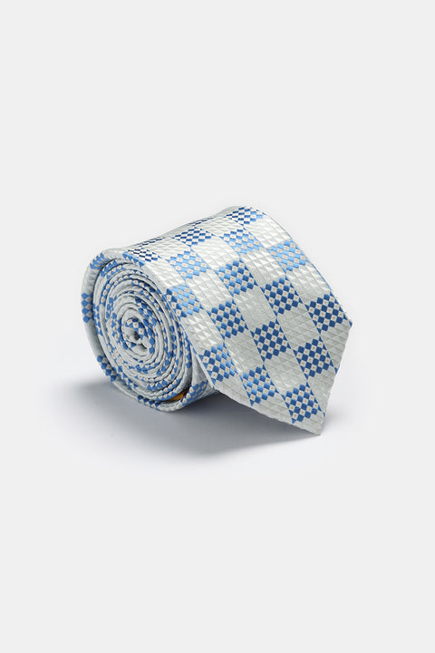 Jacquard Tie 7 cm Blue