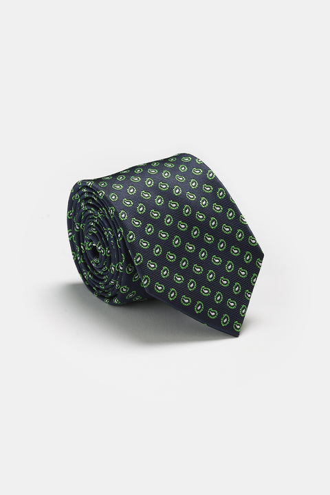 Jacquard Tie 7 cm Dark Blue
