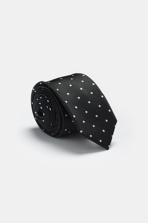 Jacquard Tie 6 cm Black