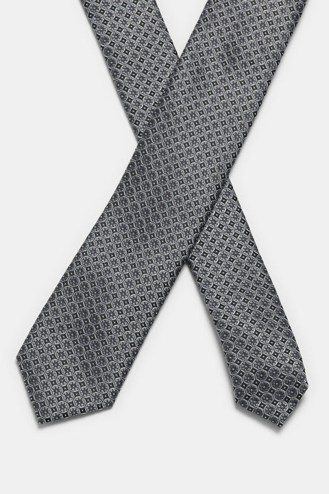 Jacquard Tie 6 cm Black