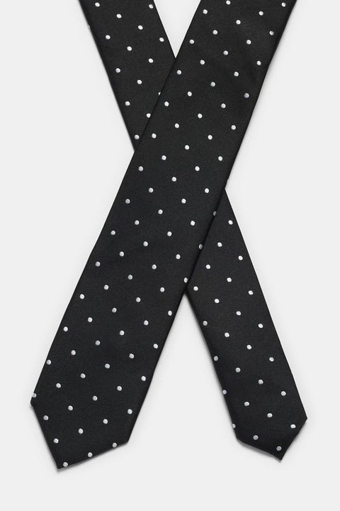 Jacquard Tie 6 cm Black