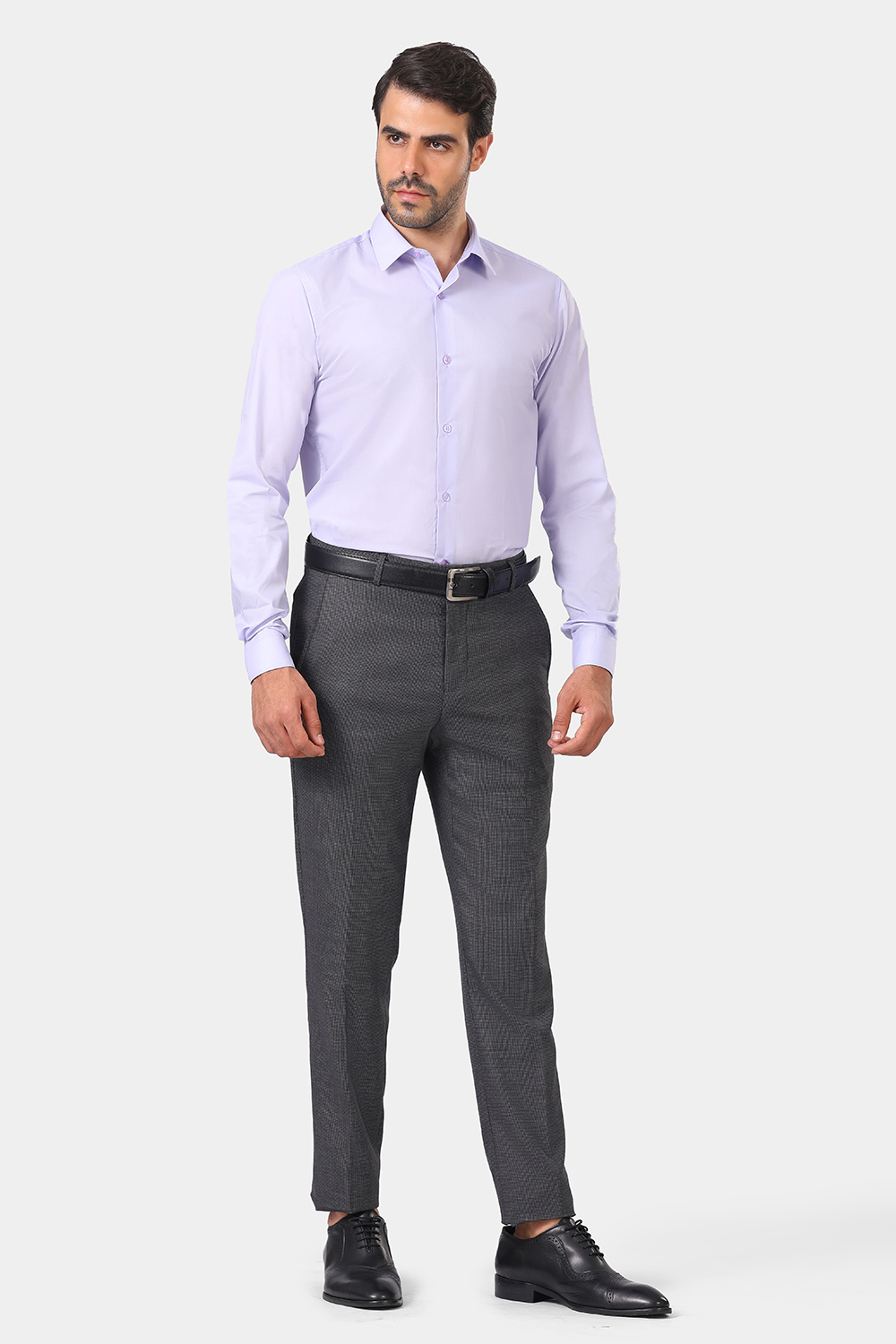 Dressing Purple Shirt Gray Pants Black Stock Photo 175274537 | Shutterstock