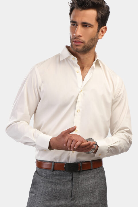 Regular Fit Shirt Off White - TIE HOUSE