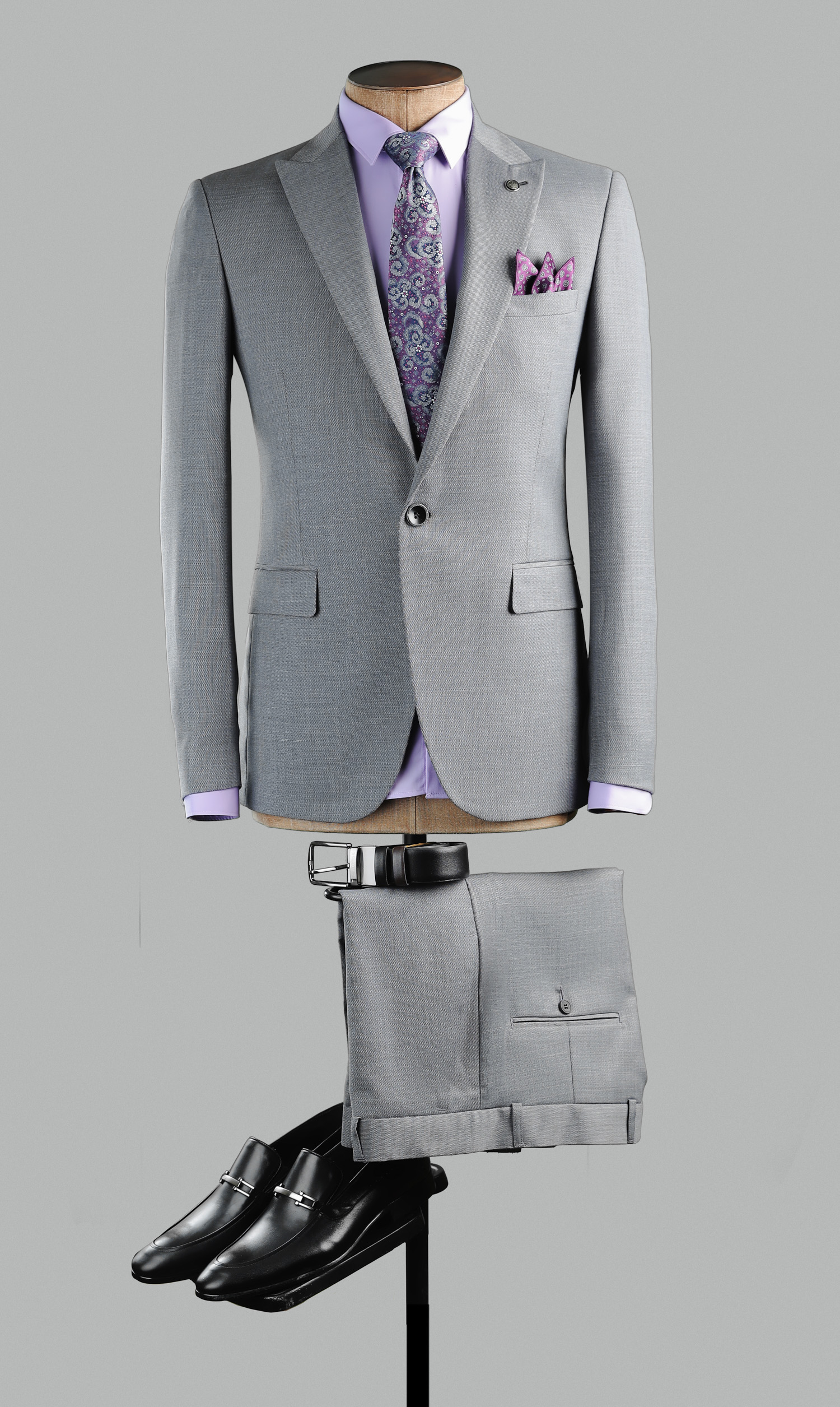 Two Button Grey Tailored Suit – Tailored Detroit