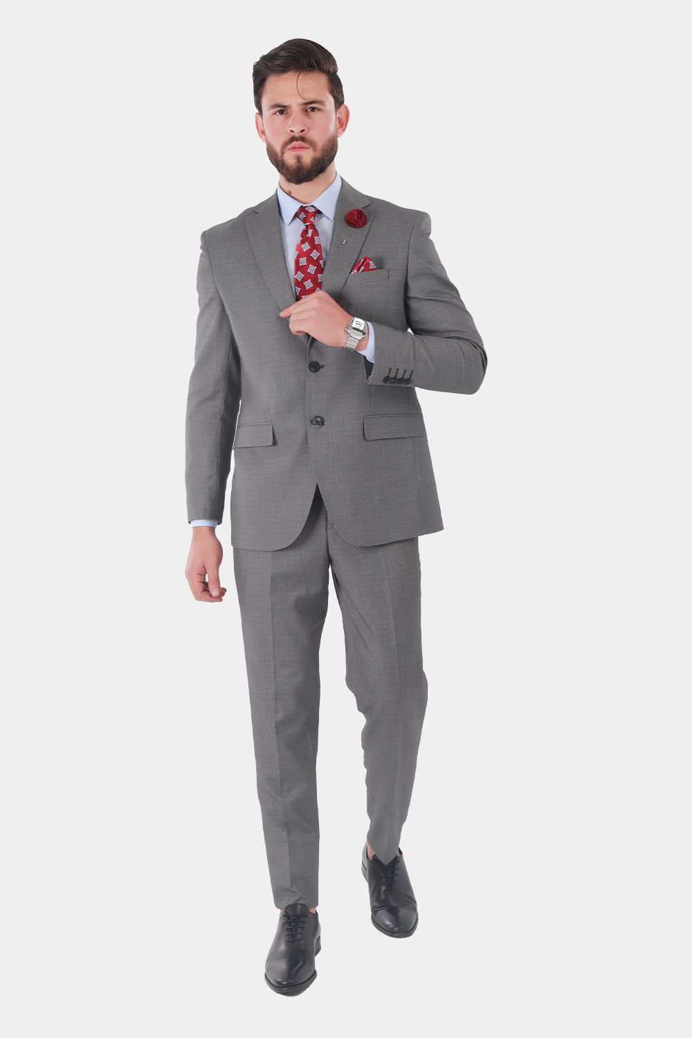 Regular Fit Suit Gray - TIE HOUSE
