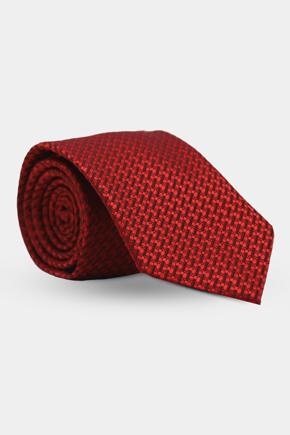 Jacquard Tie 7.5 cm Red - TIE HOUSE