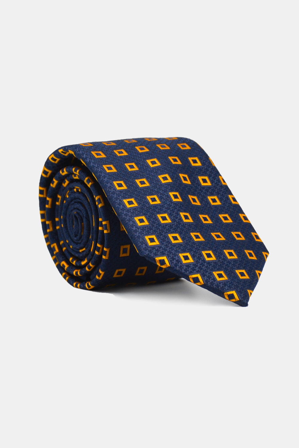 Jacquard Tie 7.5 cm Dark Blue - TIE HOUSE