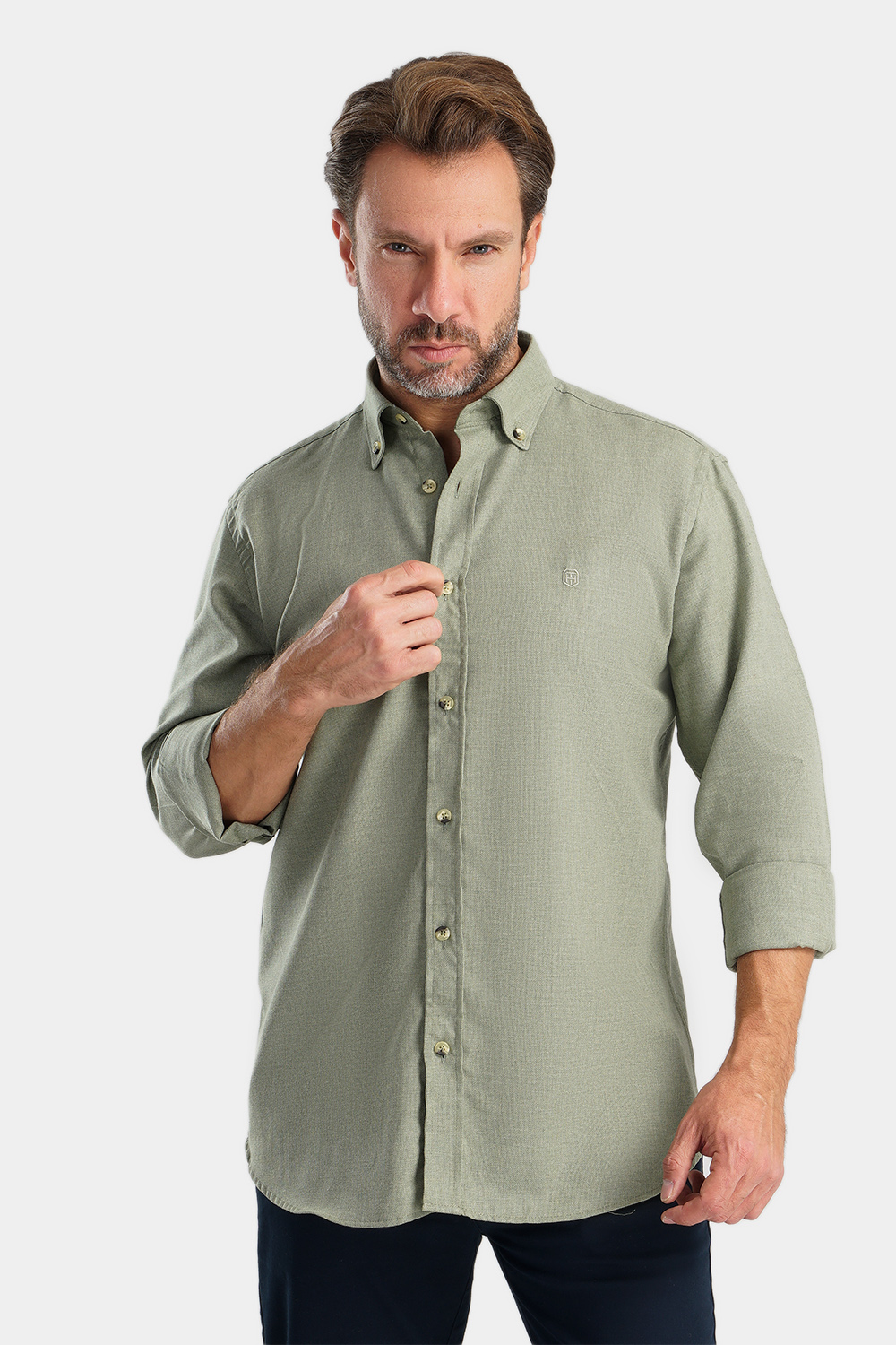 Regular Fit Shirt Green - TIE HOUSE