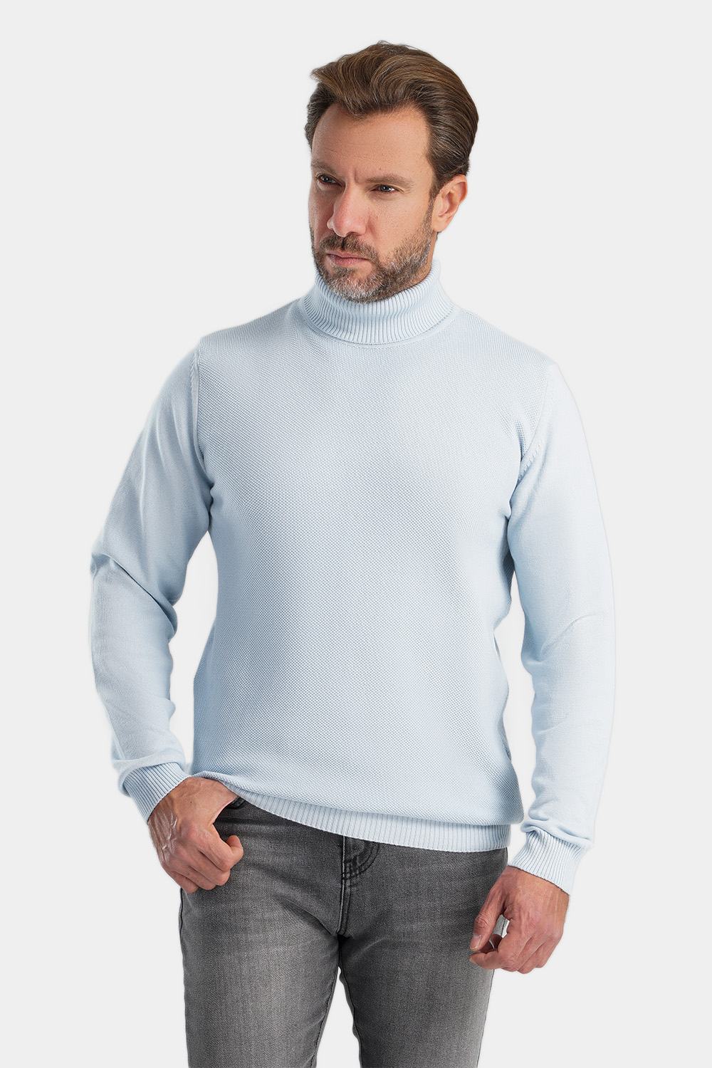 Regular Fit Pullover Light Blue - TIE HOUSE