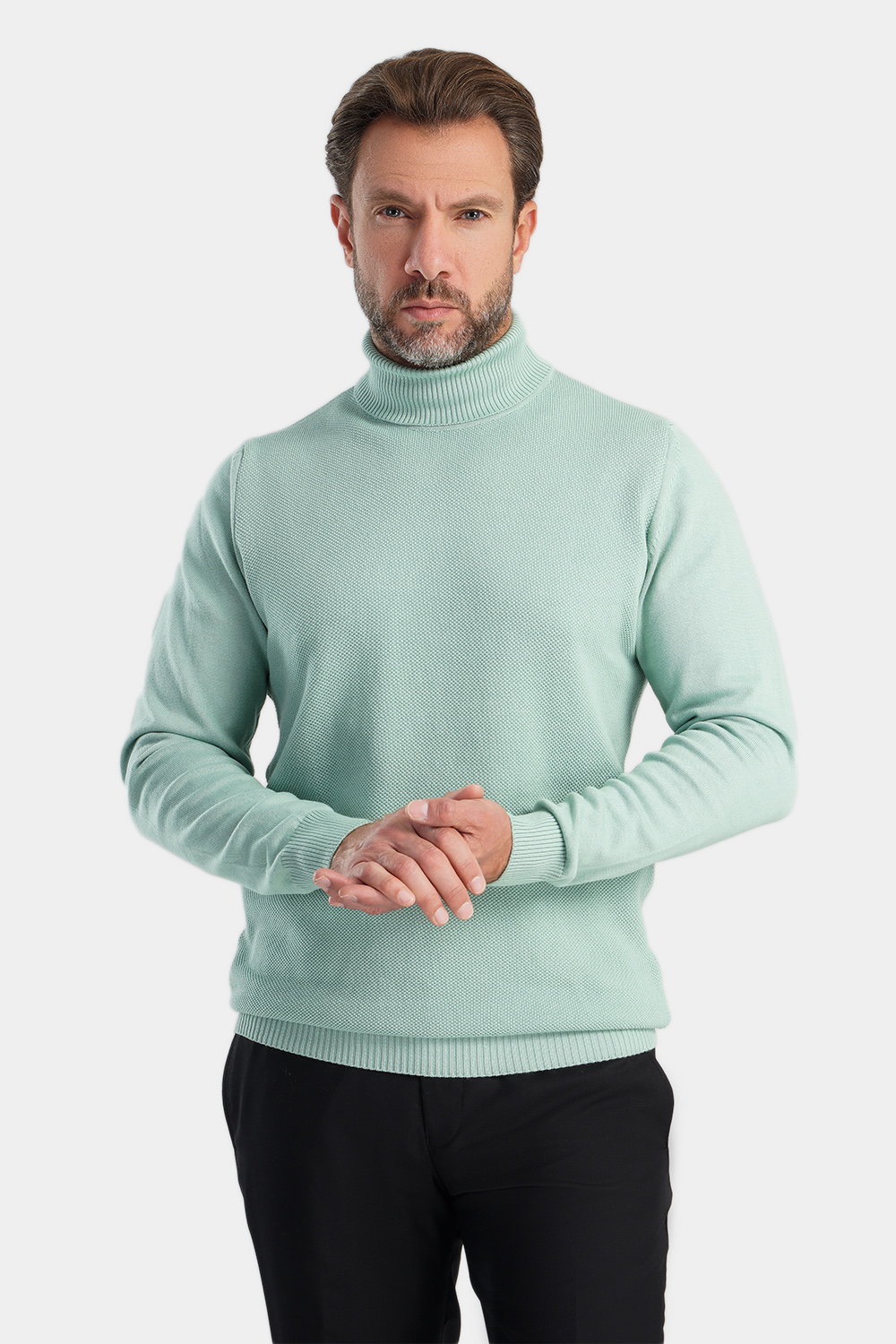 Regular Fit Pullover Light Green - TIE HOUSE