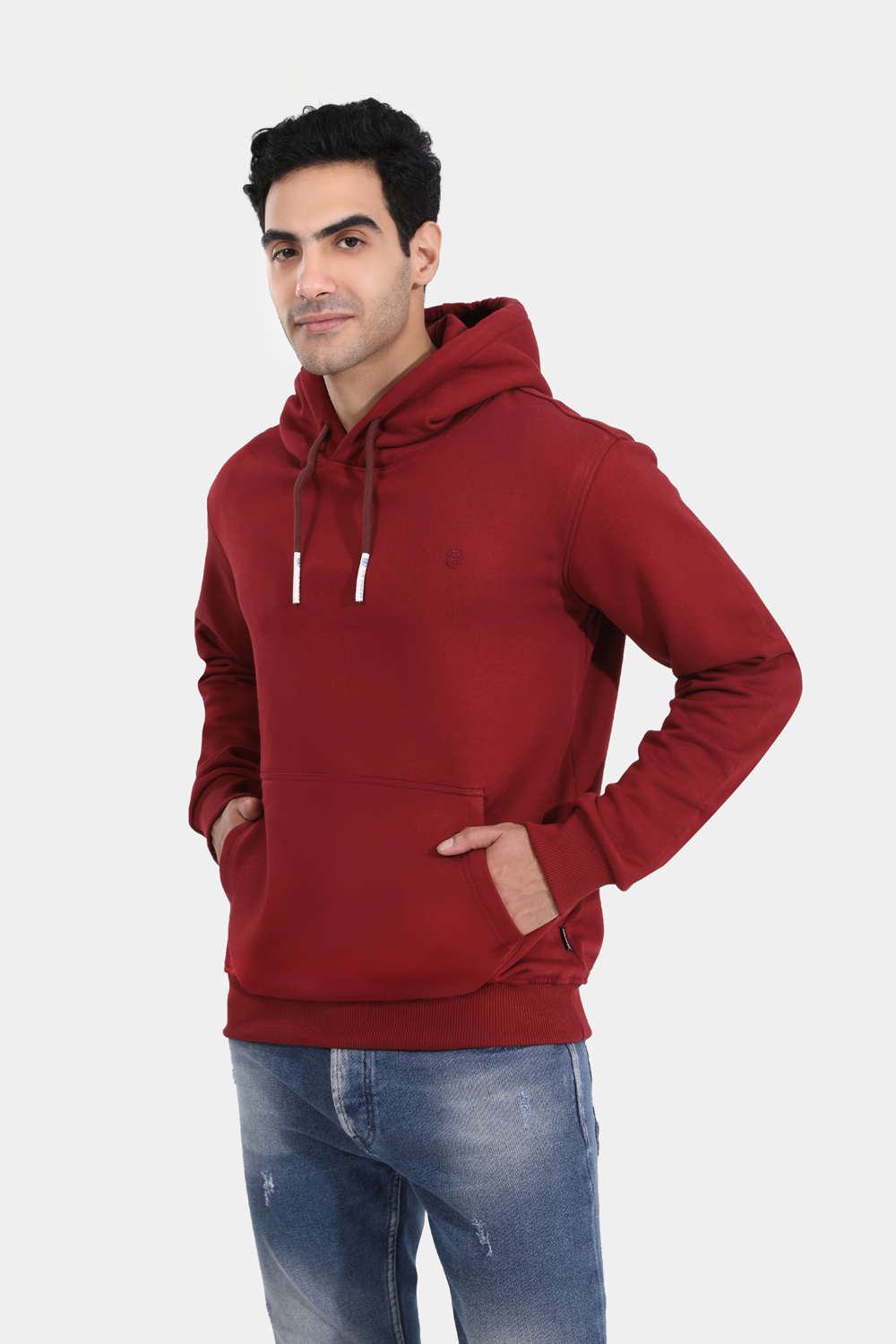 Regular Fit Sweat Shirt Maroon - TIE HOUSE