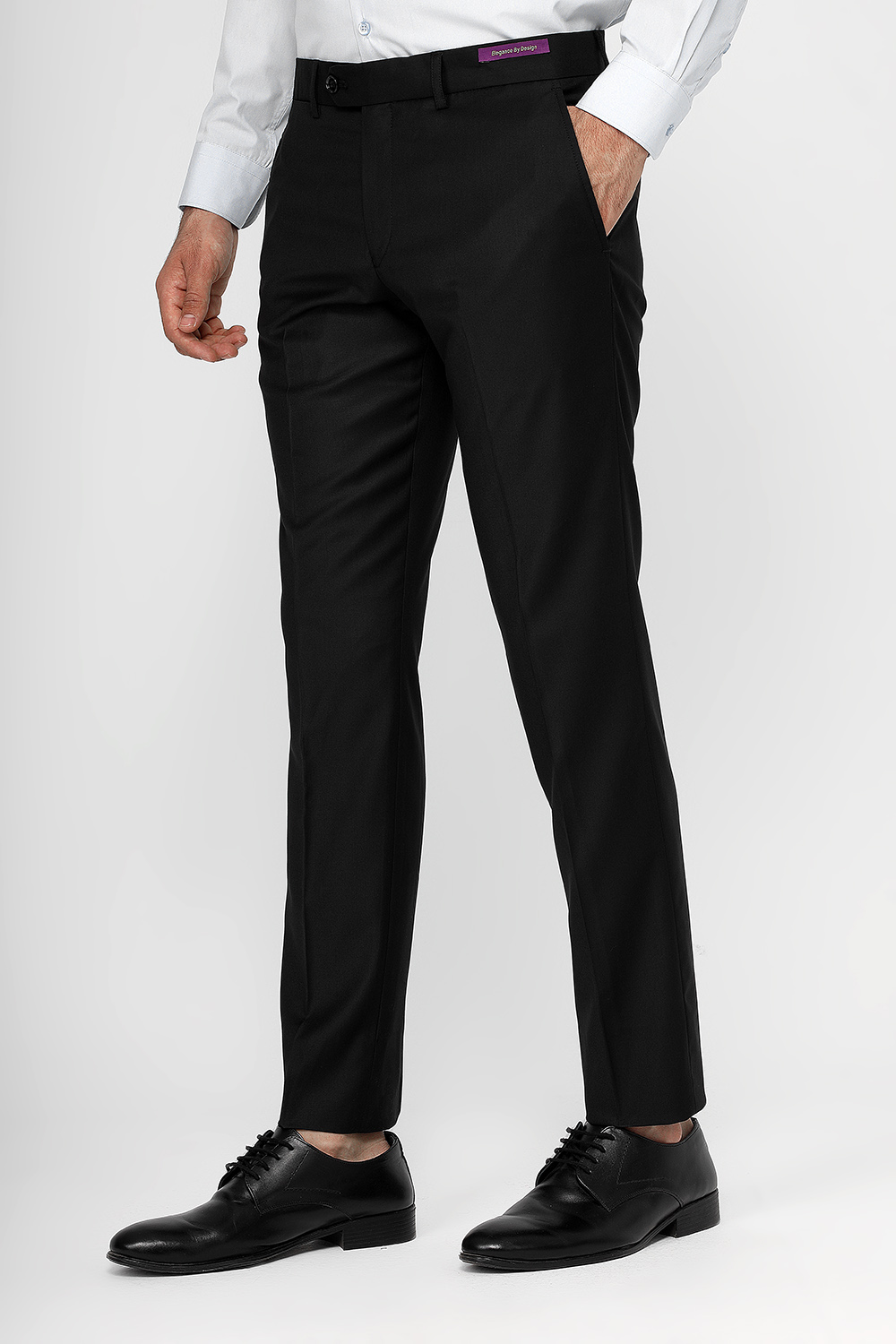 Plaid&Plain Men's Stretch Skinny Fit Casual Business Pants Ankle Dress Pants
