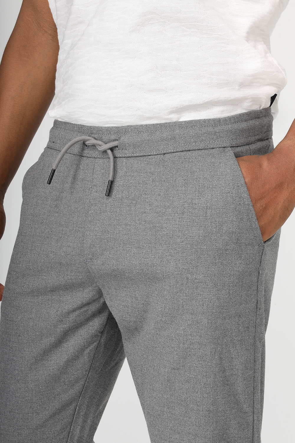 Slim Fit Classic Pants Gray - TIE HOUSE