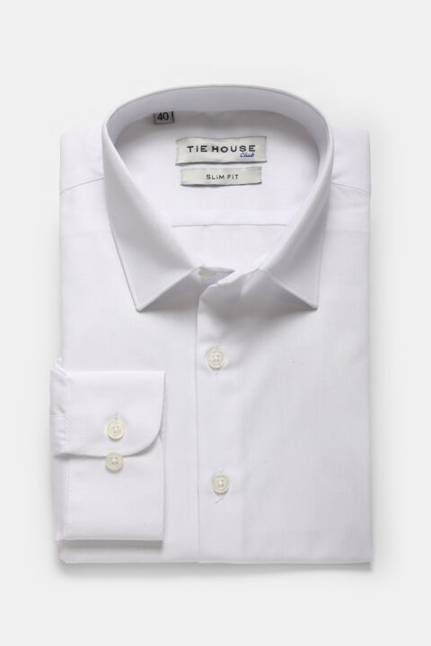 Slim Fit Shirt White - TIE HOUSE