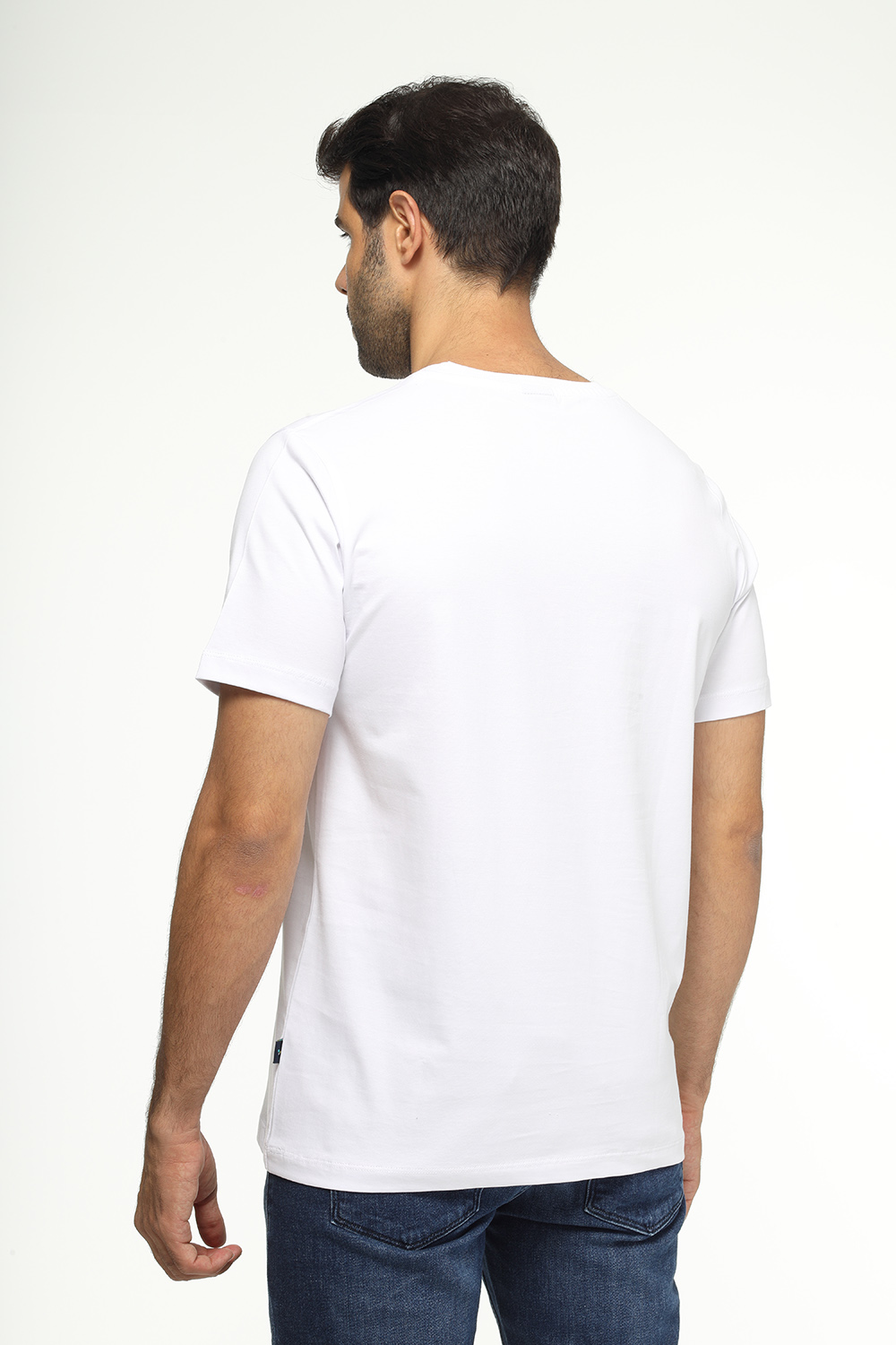 Regular Fit Round T-Shirt White - TIE HOUSE