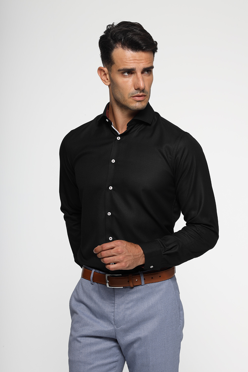 New Fit Shirt Black - TIE HOUSE