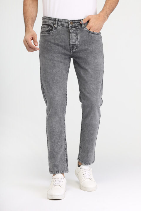 Slim Fit Trousers Gray - TIE HOUSE