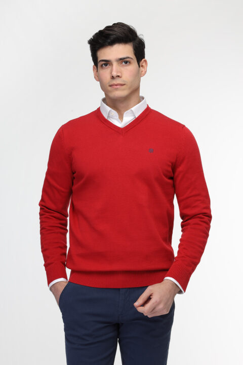 Regular Fit Pullover Red - TIE HOUSE