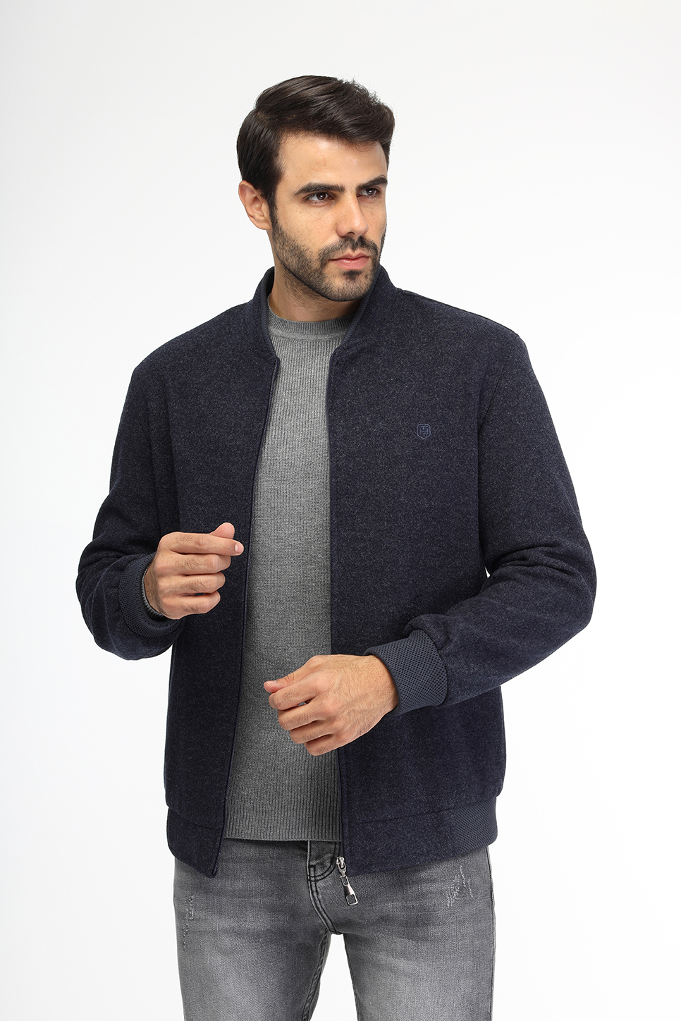 Regular Fit Sweater Dark Gray - TIE HOUSE