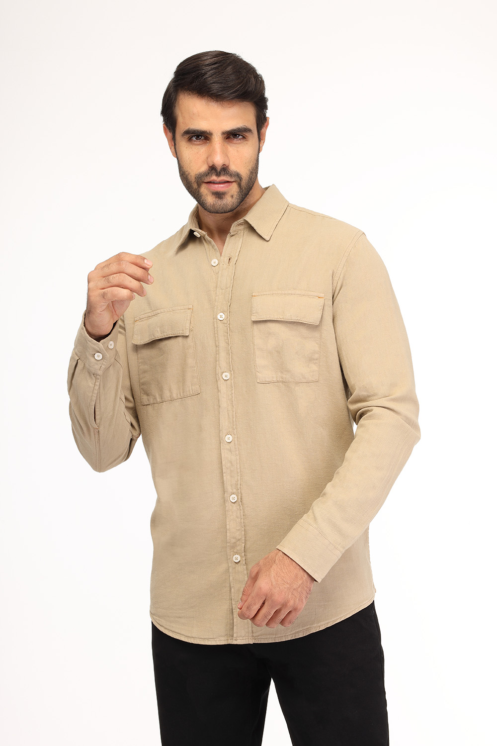 New Fit Shirt Beige - TIE HOUSE