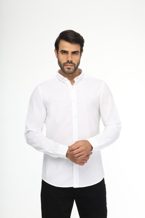 Slim Fit Shirt White - TIE HOUSE
