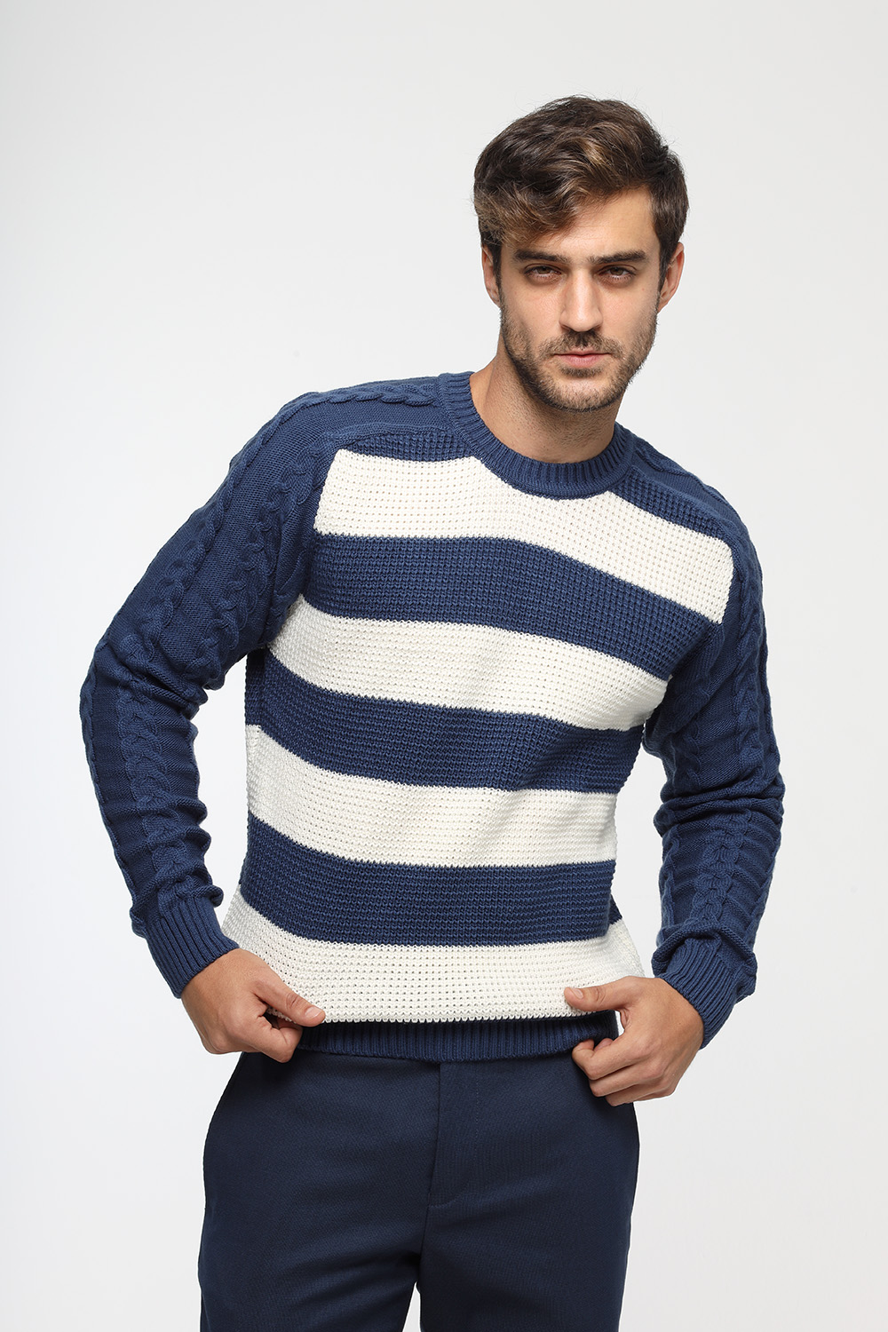 Regular Fit Pullover Blue - TIE HOUSE