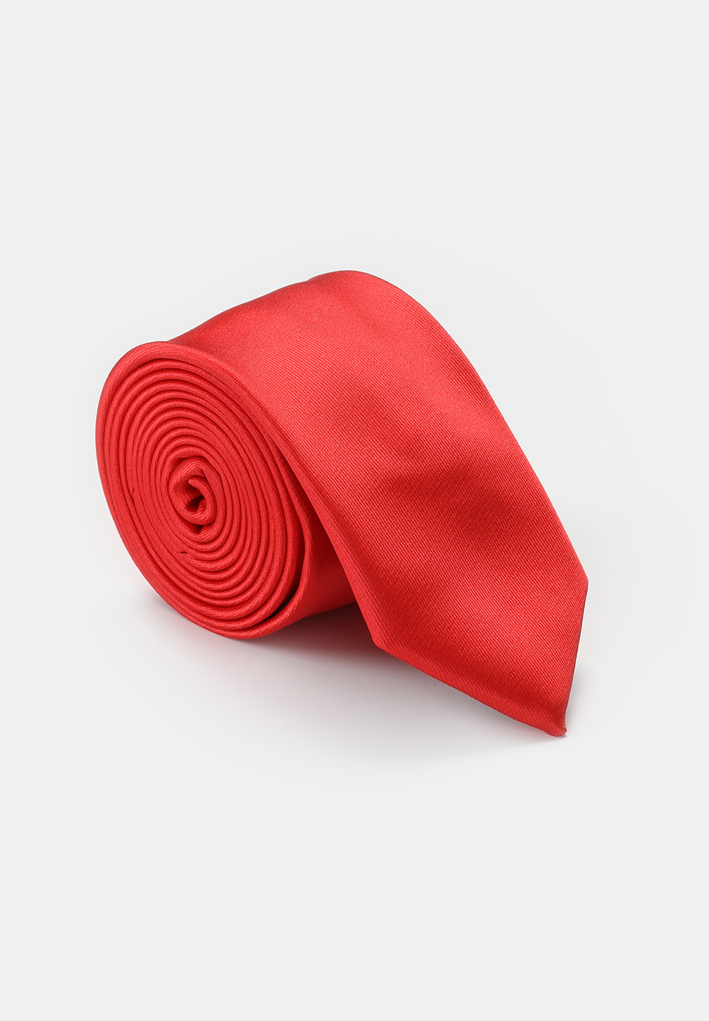 Jacquard plain Tie 6 cm Red - TIE HOUSE