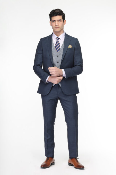 Slim Fit Suit Dark Blue - TIE HOUSE