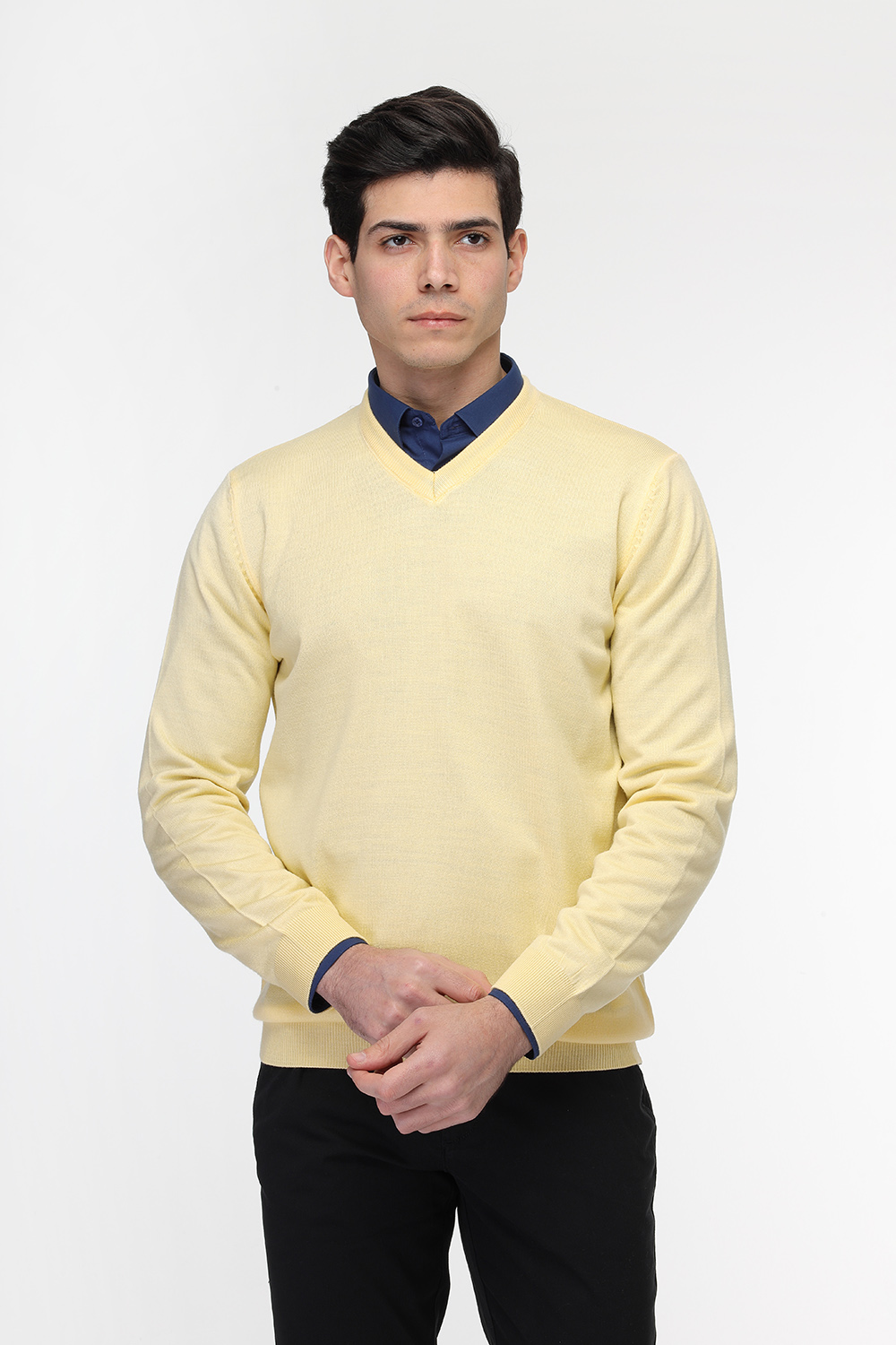 Regular Fit Pullover Yellow - TIE HOUSE