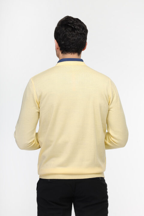 Regular Fit Pullover Yellow - TIE HOUSE