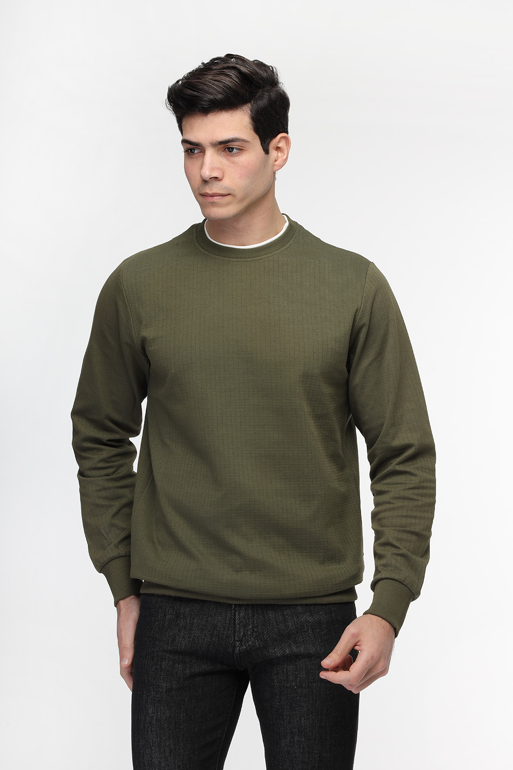 Green discount sweater shirt