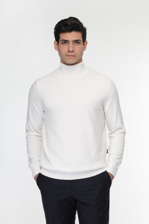 Regular Fit Pullover Off White - TIE HOUSE