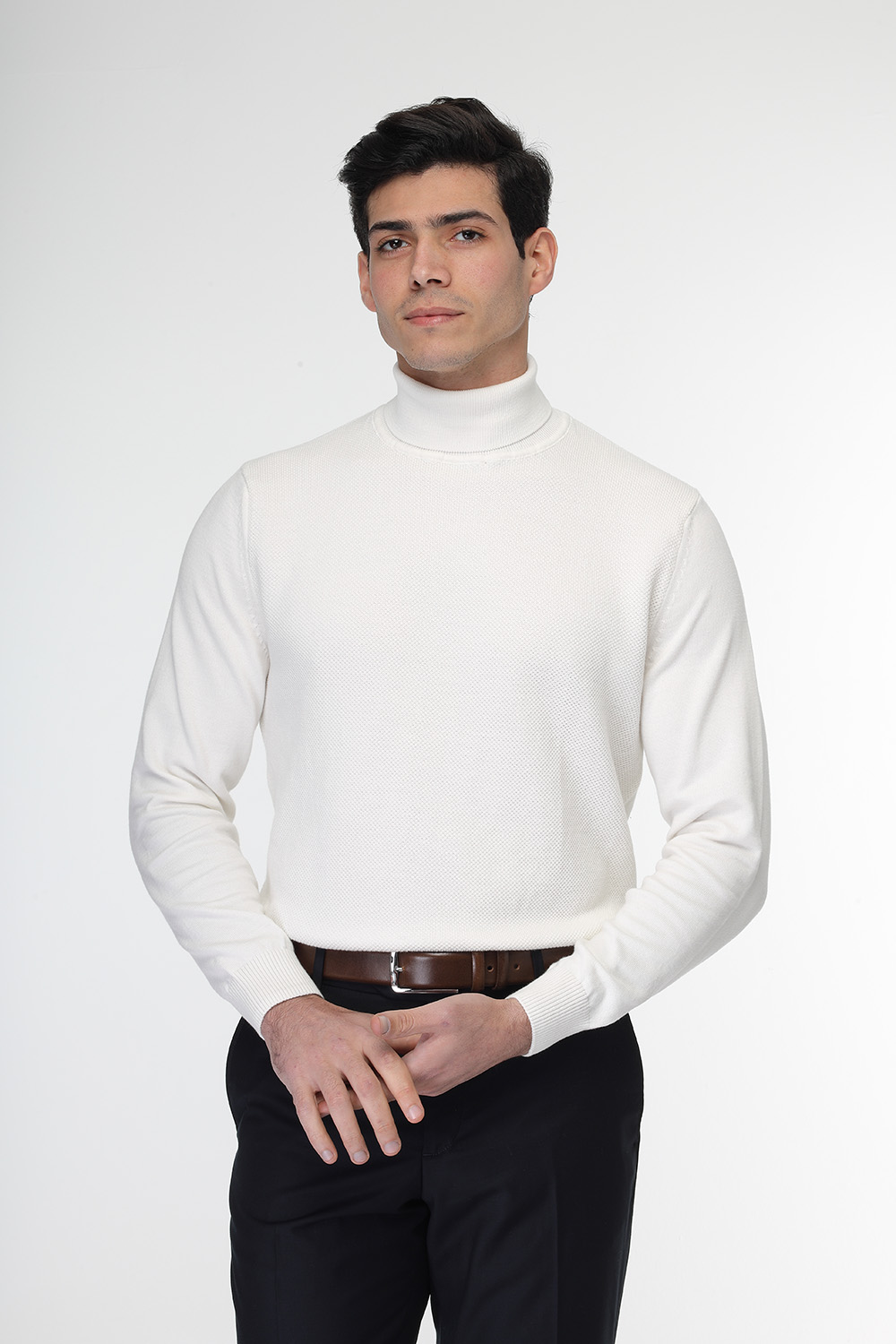 Regular Fit Pullover Off White - TIE HOUSE
