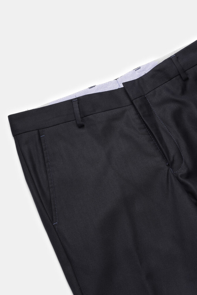 Dark Blue Fitted Pants main image 1