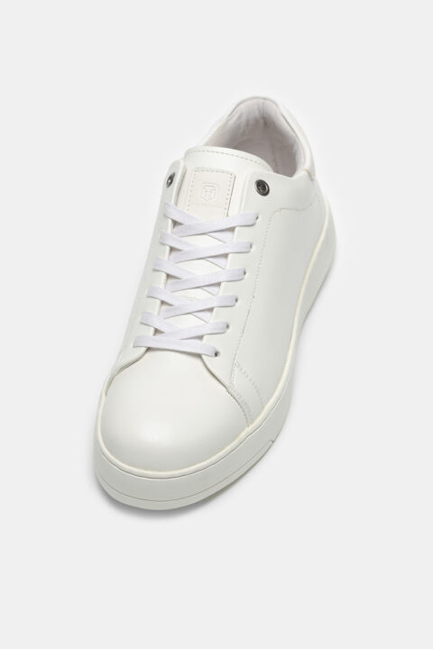 Casual Leather Shoes White - TIE HOUSE