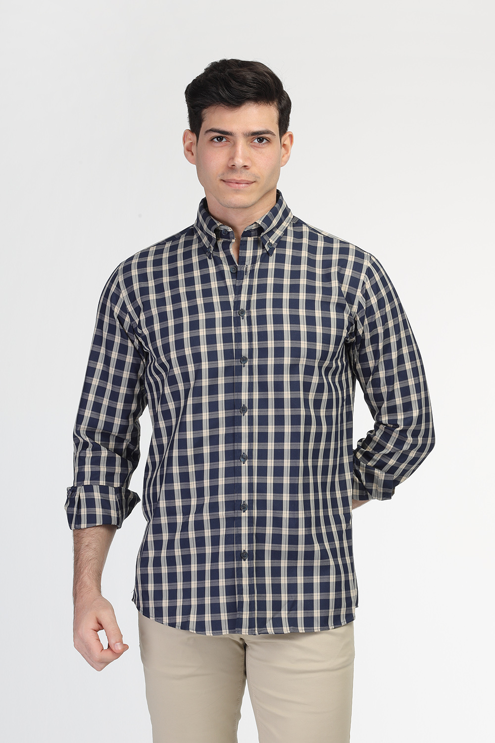 Regular Fit Shirt Dark Blue - TIE HOUSE