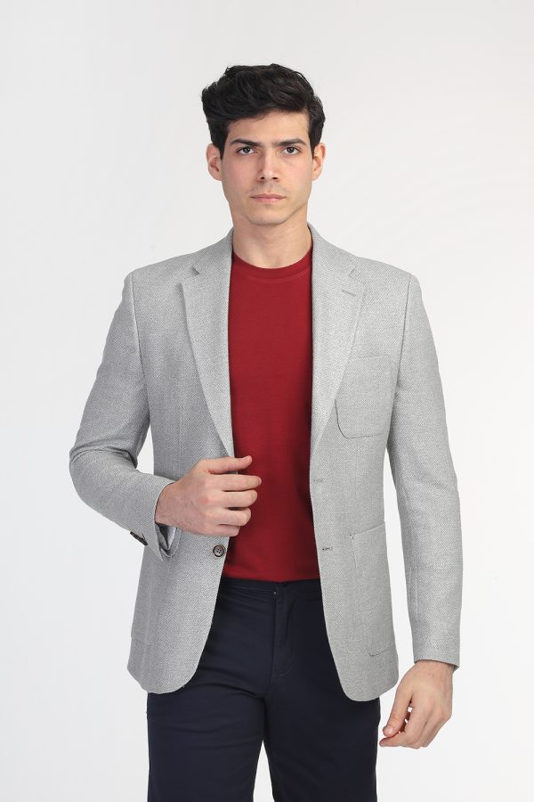 Regular Fit Blazer Gray - TIE HOUSE