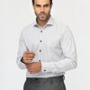 ⁦قميص - سليم فيت - رمادي فاتح⁩ - الصورة ⁦3⁩