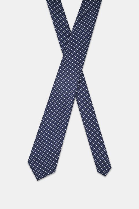 Jacquard Tie 7 cm Dark Blue - Image 2