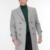 Regular Fit Coat Light Gray - Image 3